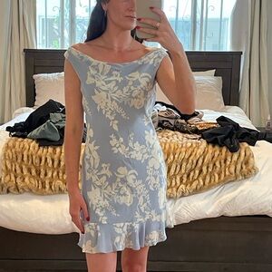 Reformation blue and white rudi dress, size 0